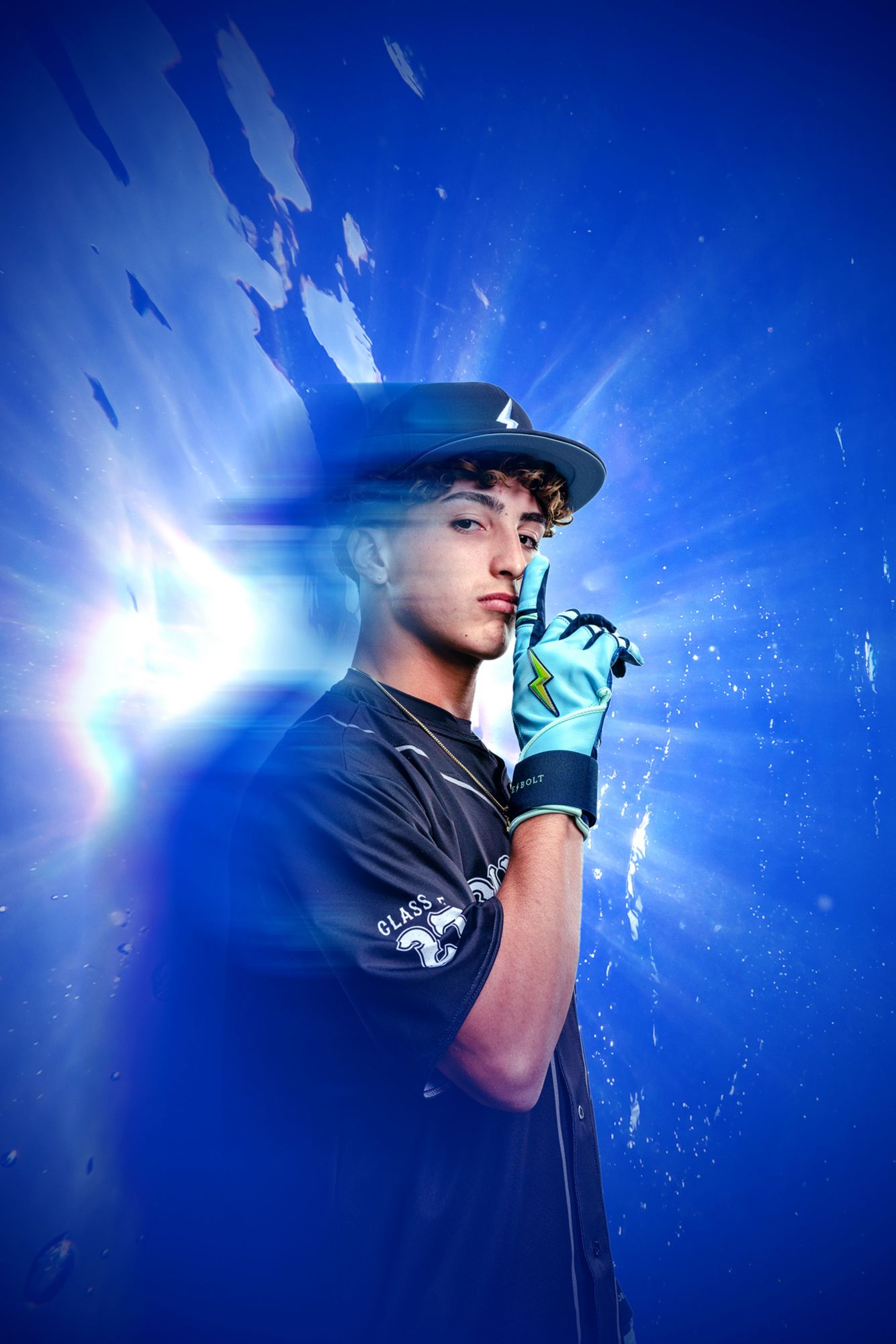 BRUCE BOLT Men's Bear Series Short Cuff Batting Gloves product image