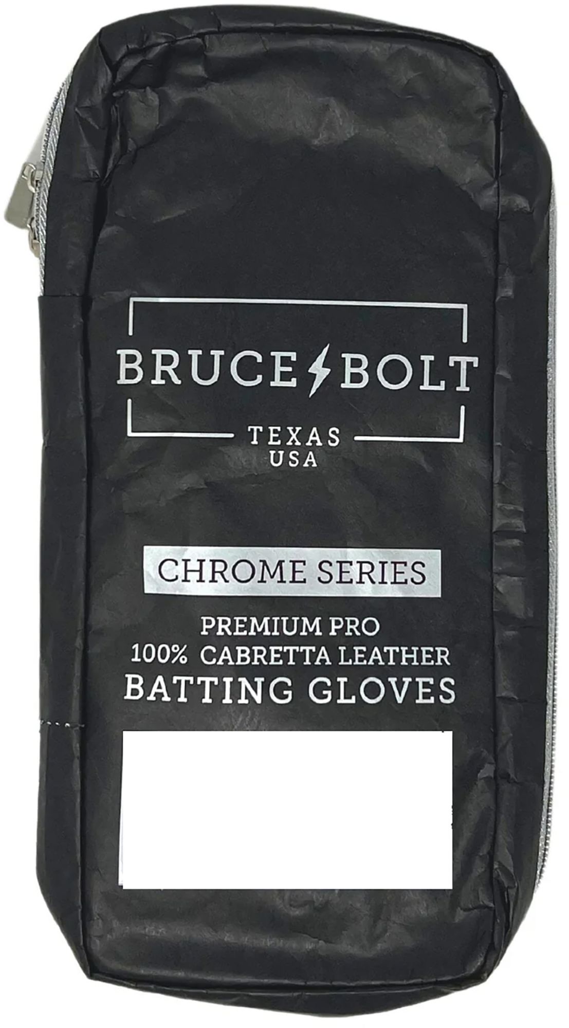 Bruce Bolt Adult Short Cuff Chrome Batting Gloves