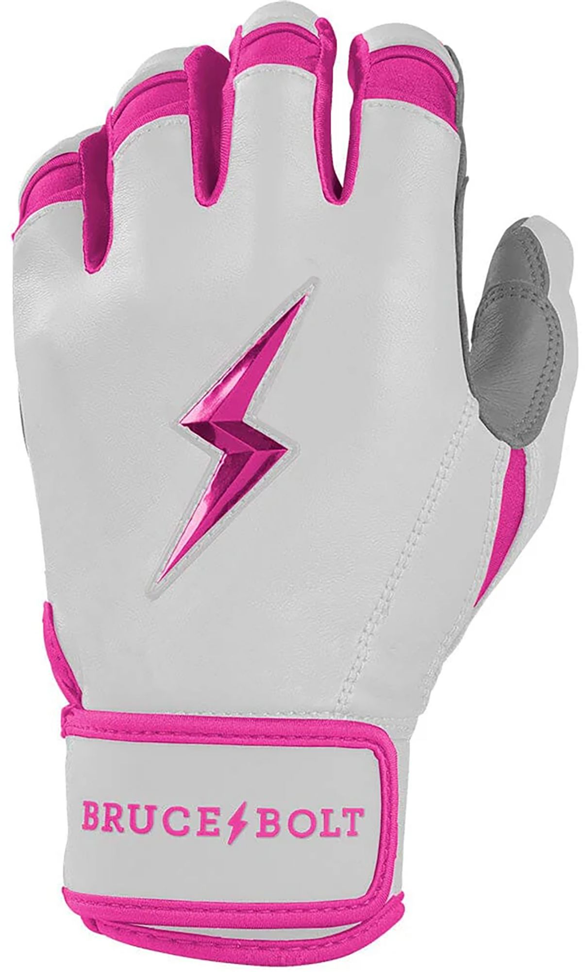 BRUCE BOLT Men's Chrome Series Short Cuff Batting Gloves product image