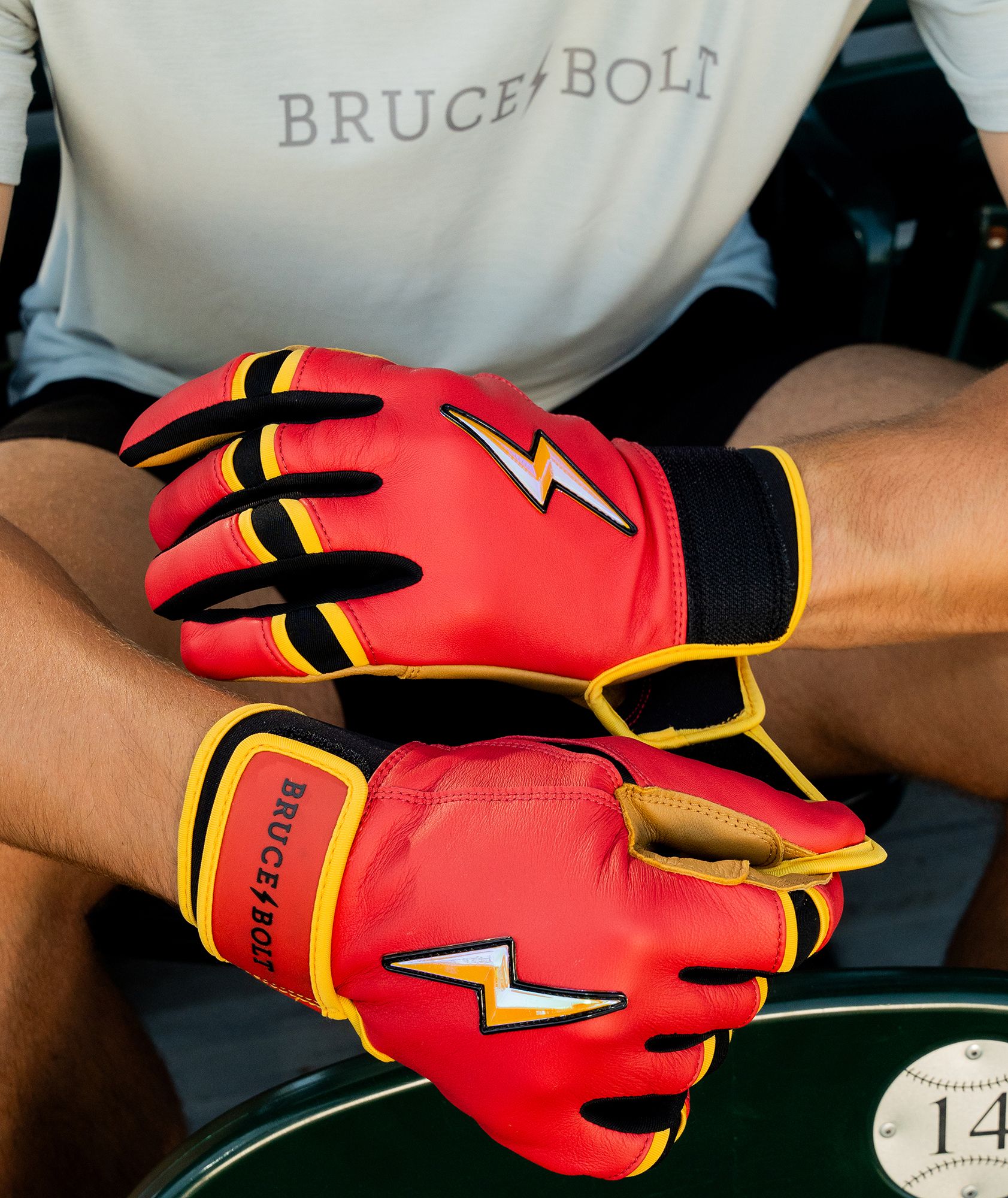 BRUCE BOLT Youth Creator Series Konnor Griffin Short Cuff Batting Gloves product image