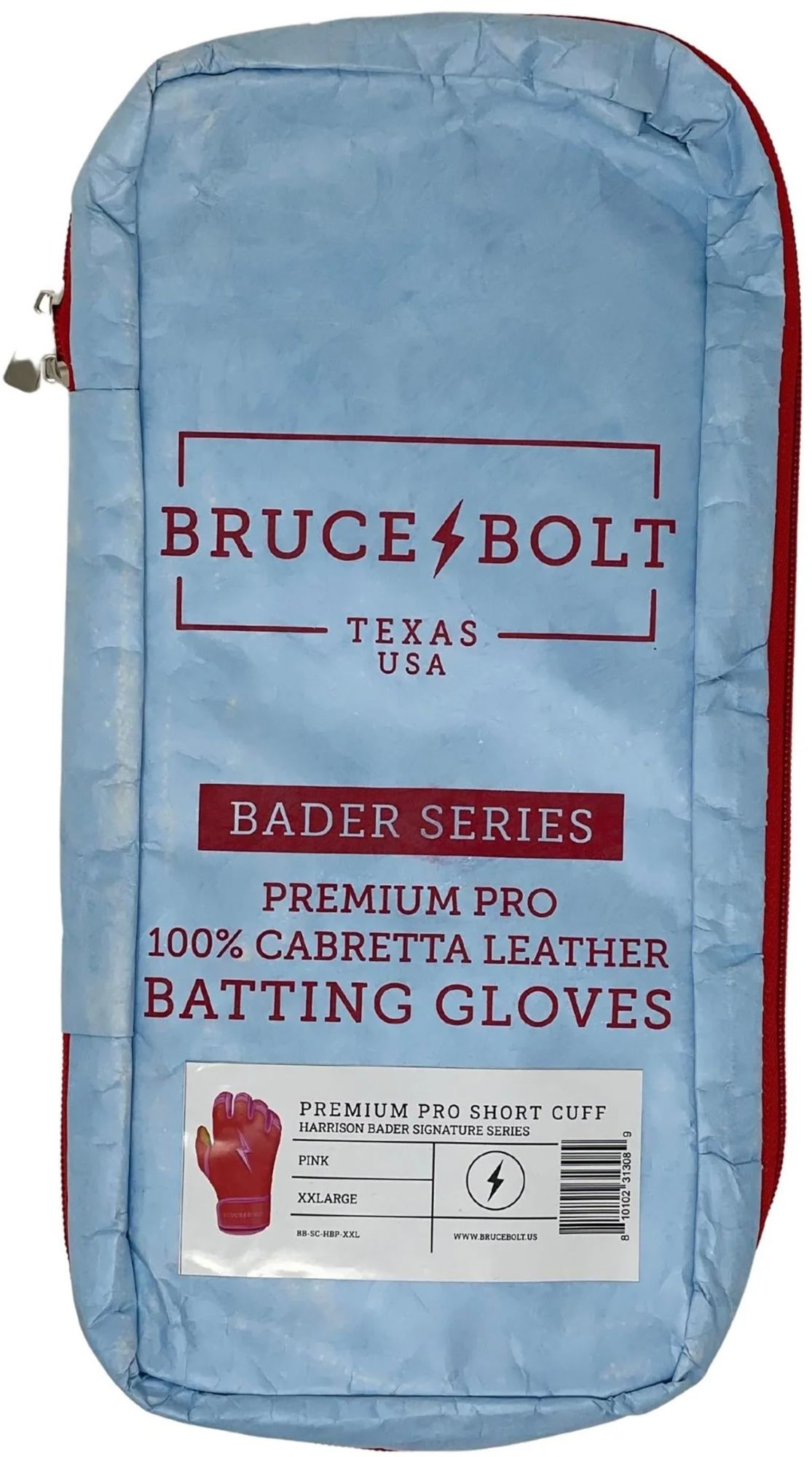 BRUCE BOLT Youth Signiture Series Short Cuff Gold Palm Batting Gloves product image