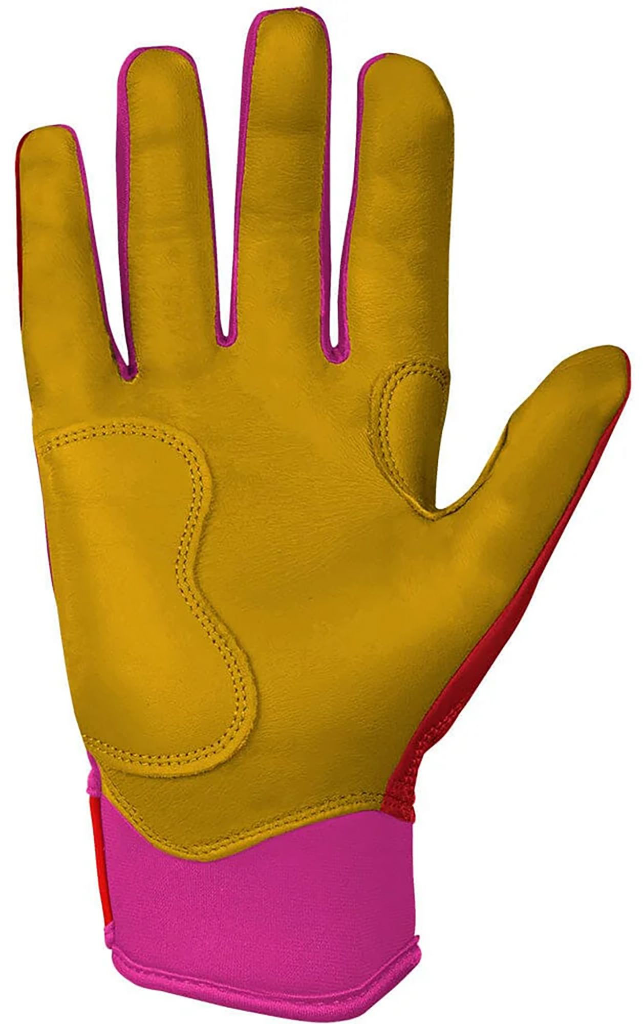 BRUCE BOLT Youth Signiture Series Short Cuff Gold Palm Batting Gloves product image