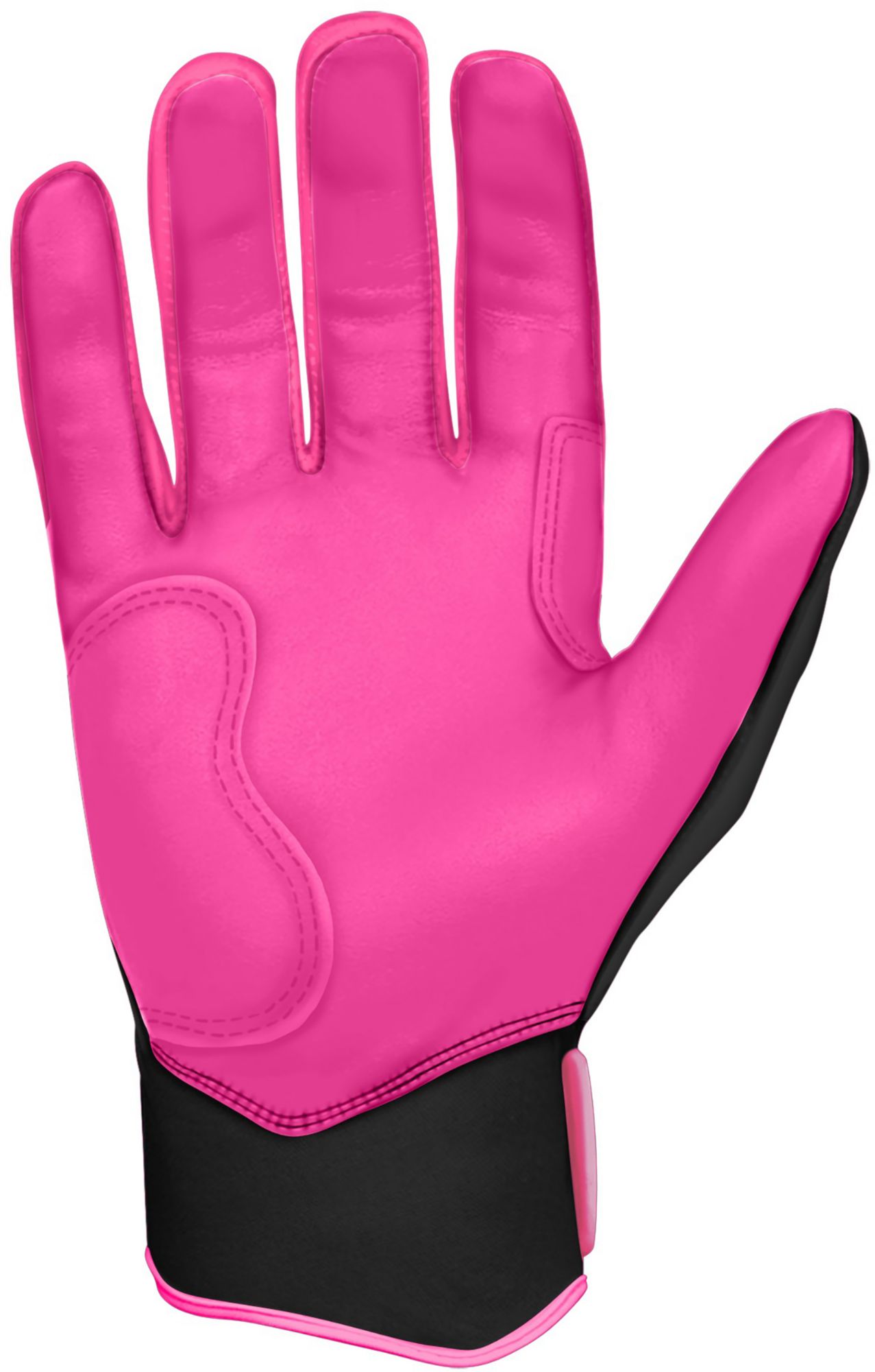 BRUCE BOLT Women's Short Cuff Pink/Black Batting Gloves product image