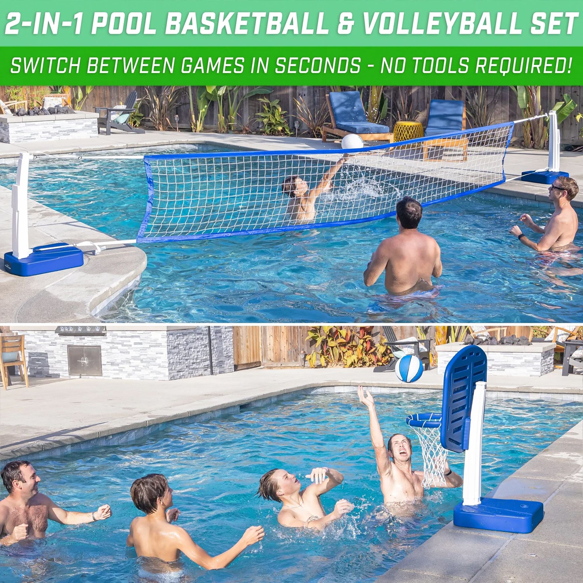 Go Sports Outdoor Pool Basketball and Volleyball Set product image