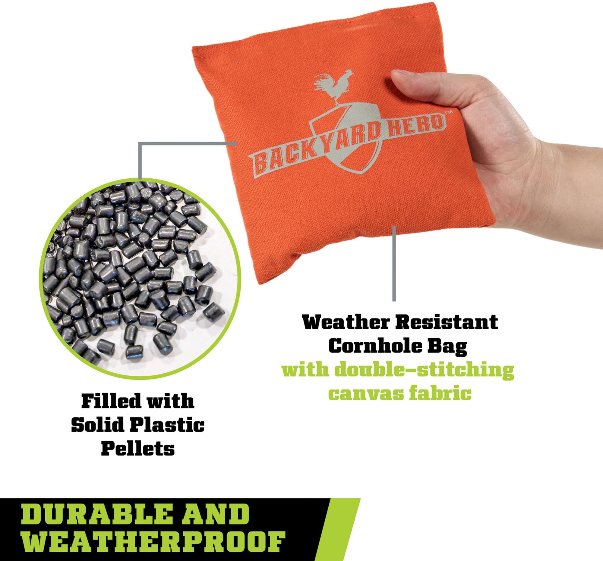 Backyard Hero 2x4 Solid Wooden Cornhole Board Game product image