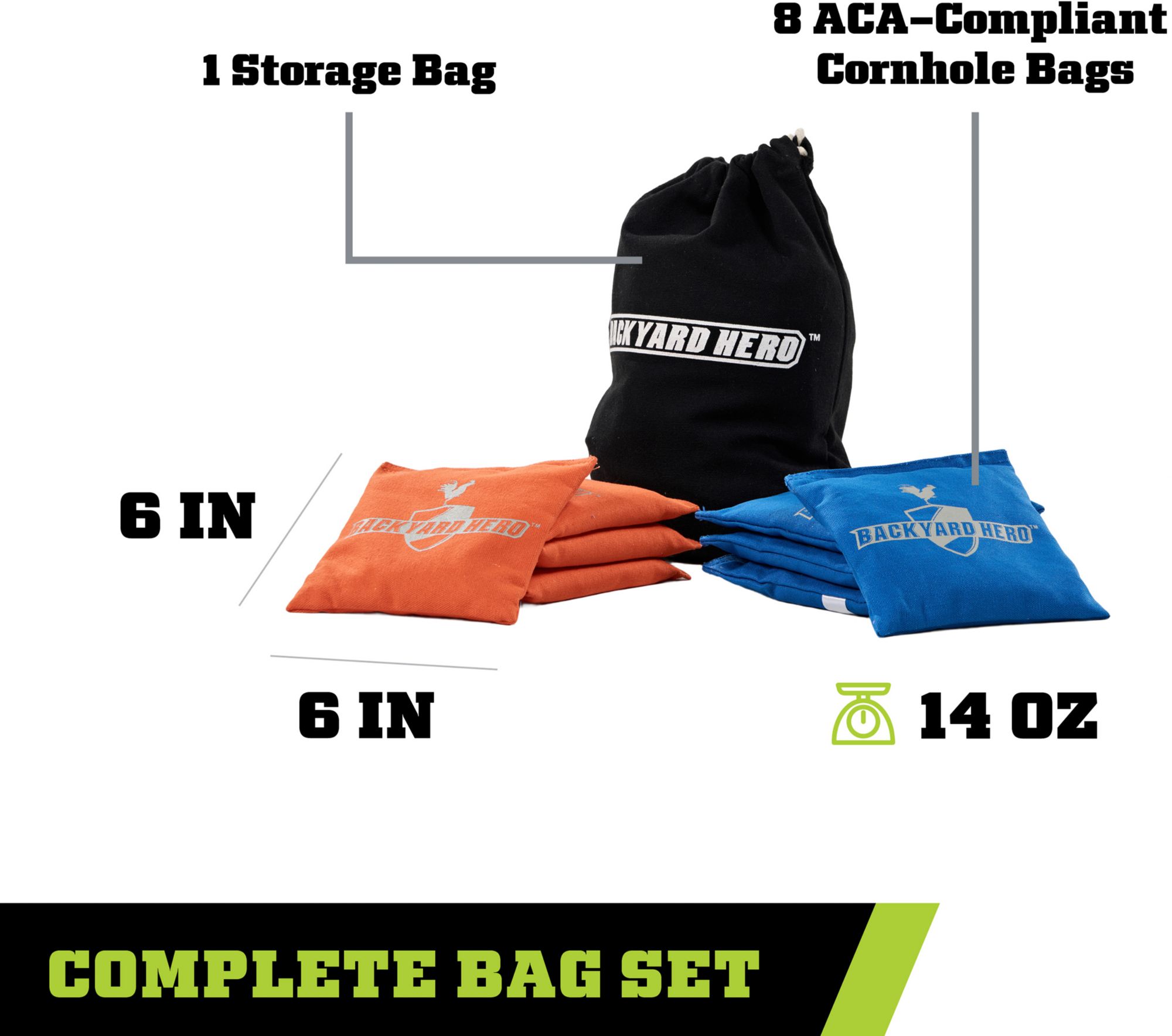 Backyard Hero 2x4 Solid Wooden Cornhole Board Game product image