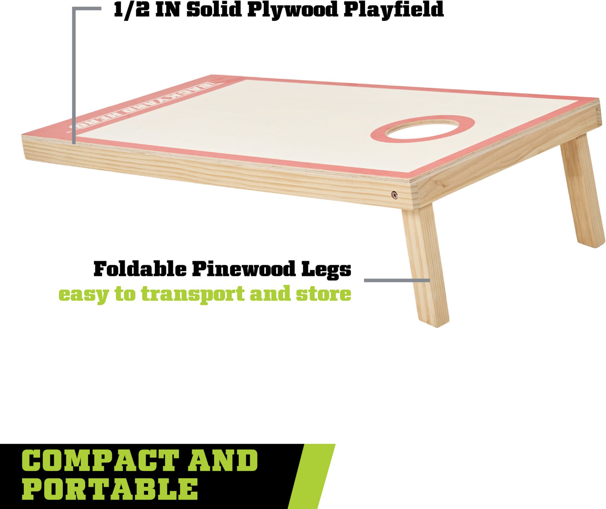 Backyard Hero 2x4 Solid Wooden Cornhole Board Game product image