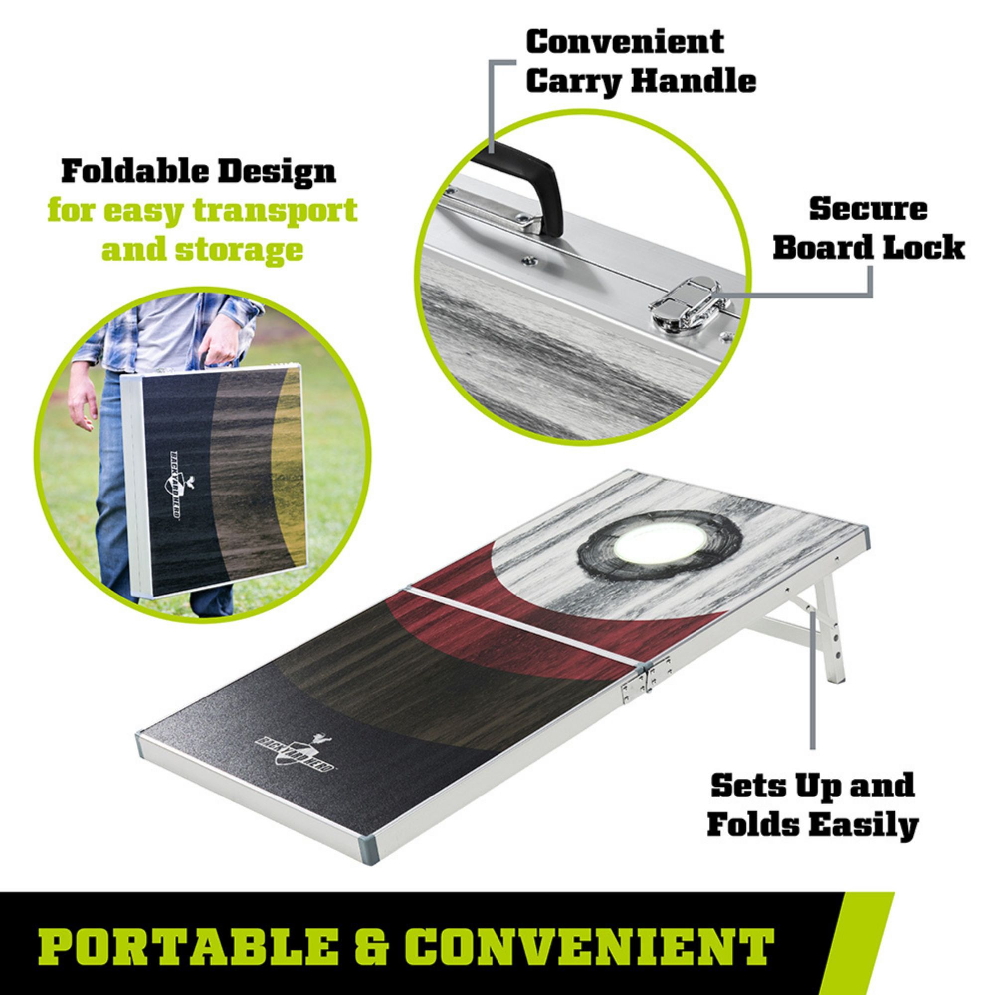 Backyard Hero 2x4 Aluminum LED Cornhole Board Game product image