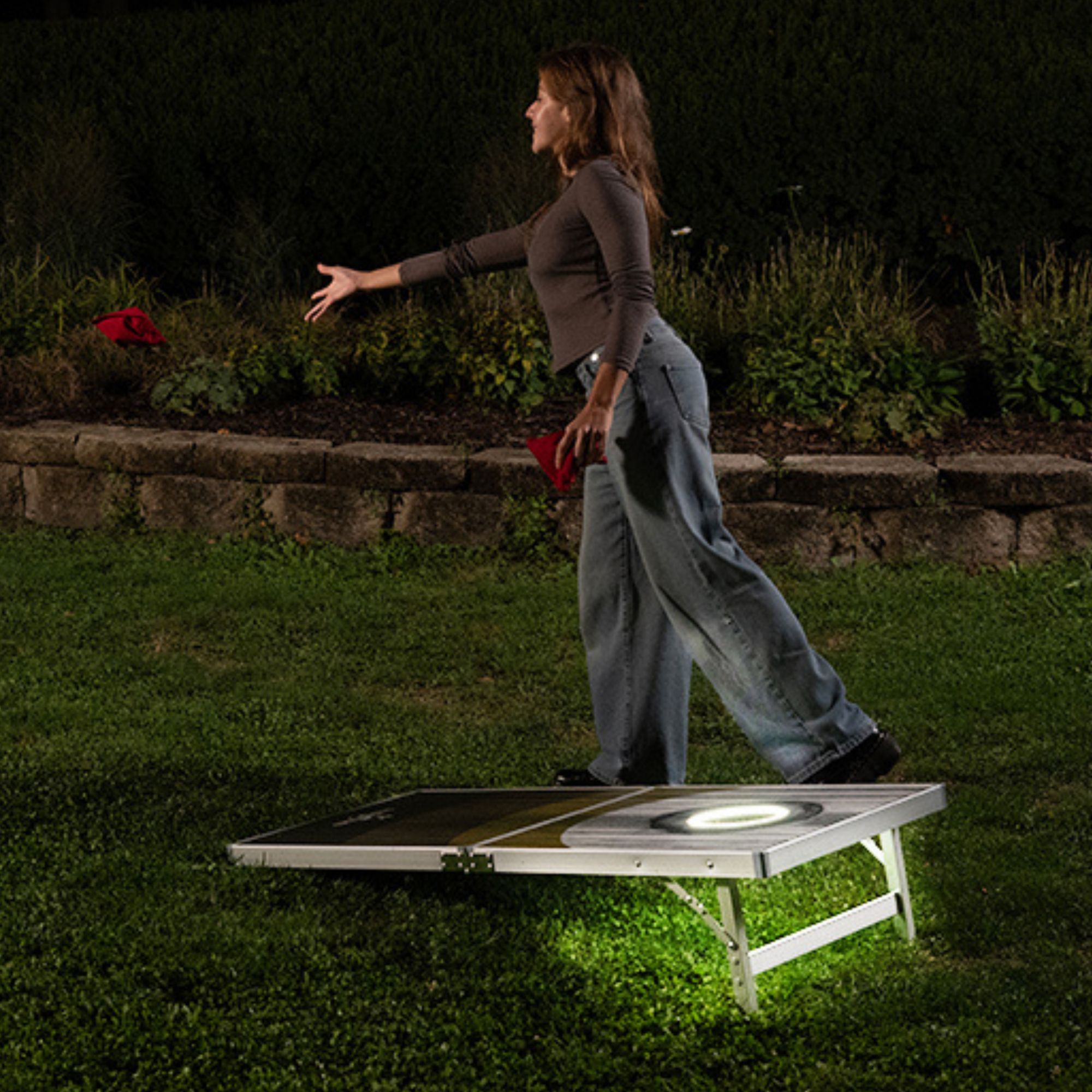 Backyard Hero 2x4 Aluminum LED Cornhole Board Game product image
