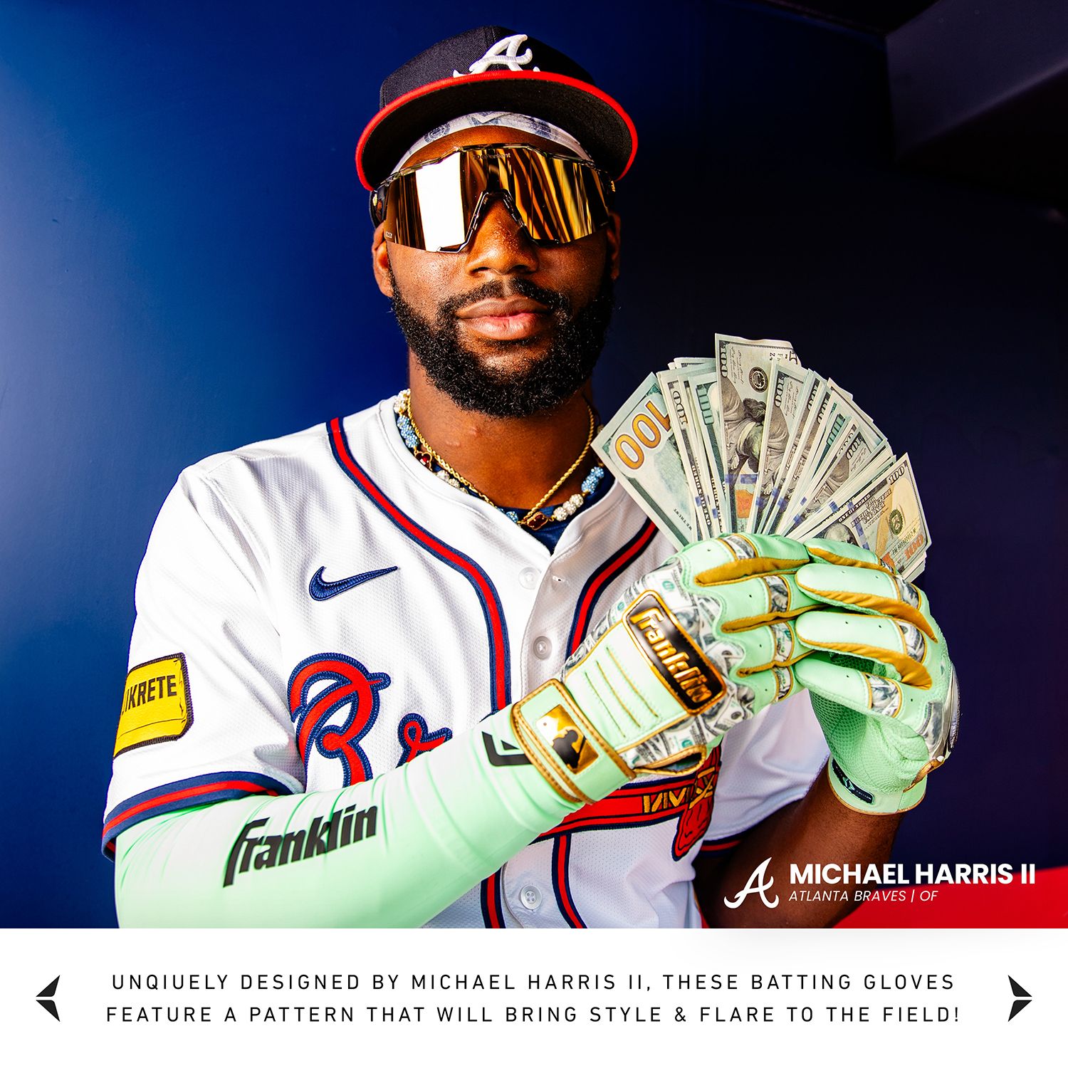 Franklin Youth Michael Harris II CFX Pro Batting Gloves product image