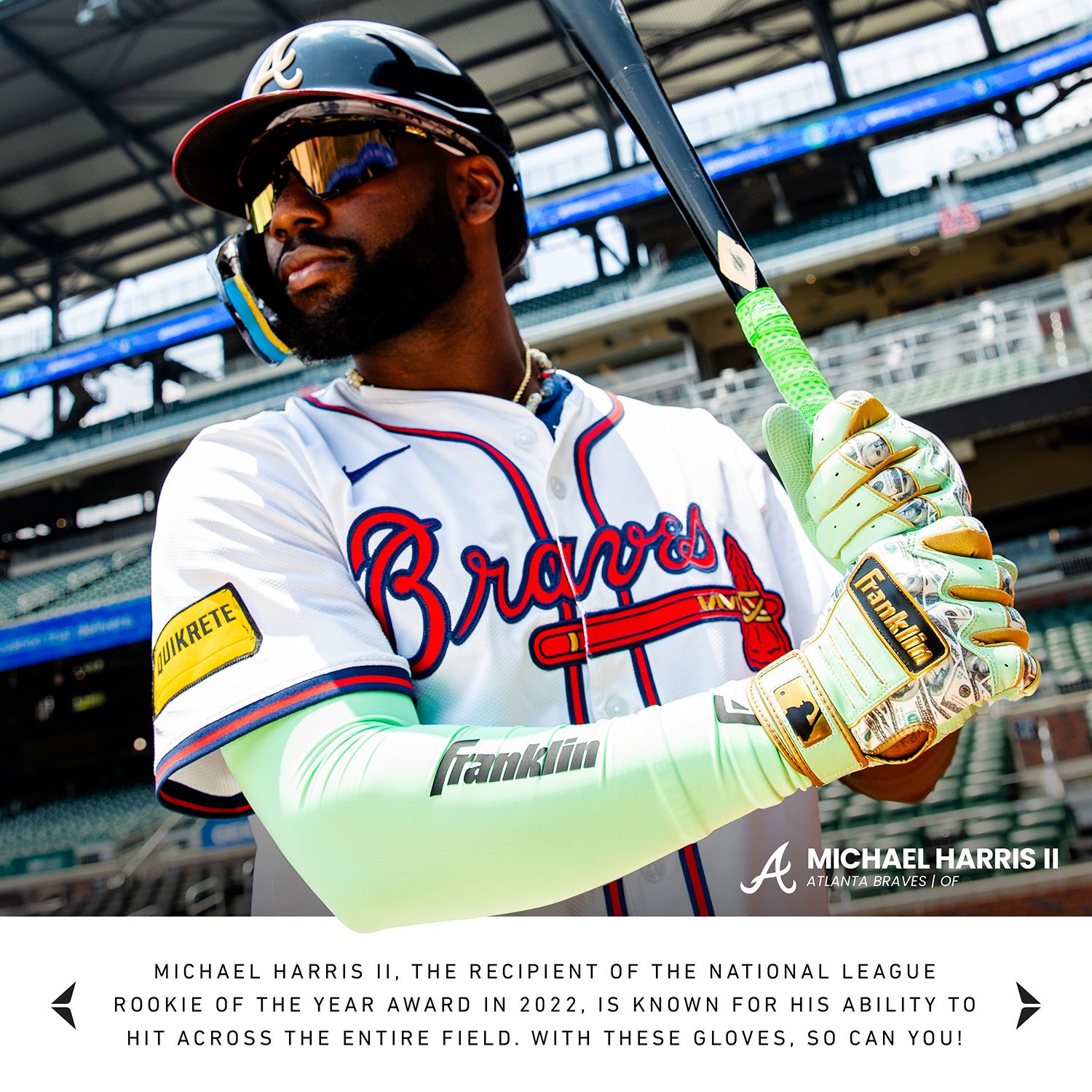 Franklin Youth Michael Harris II CFX Pro Batting Gloves product image