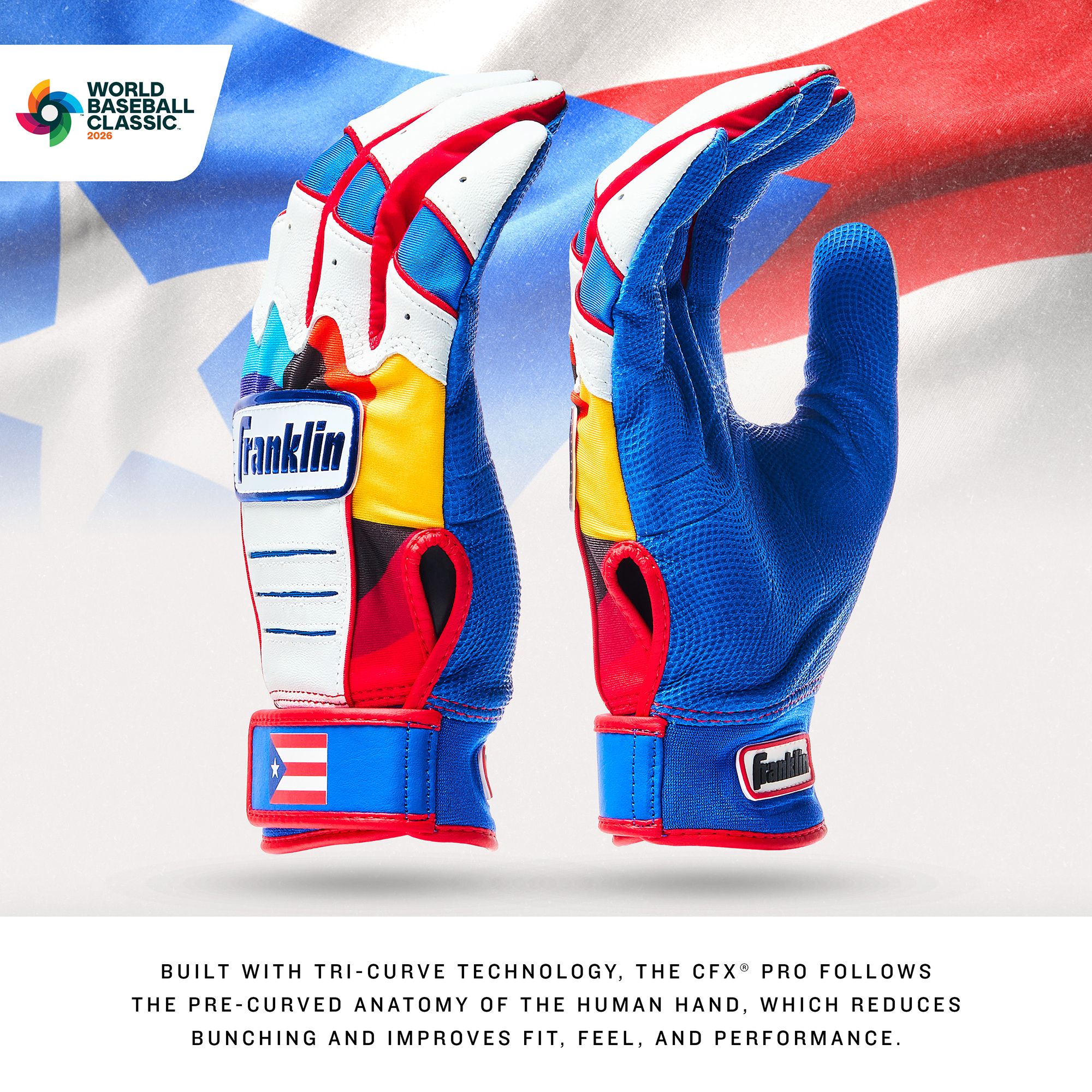 Franklin Adult CFX WBC USA Pro Batting Gloves product image