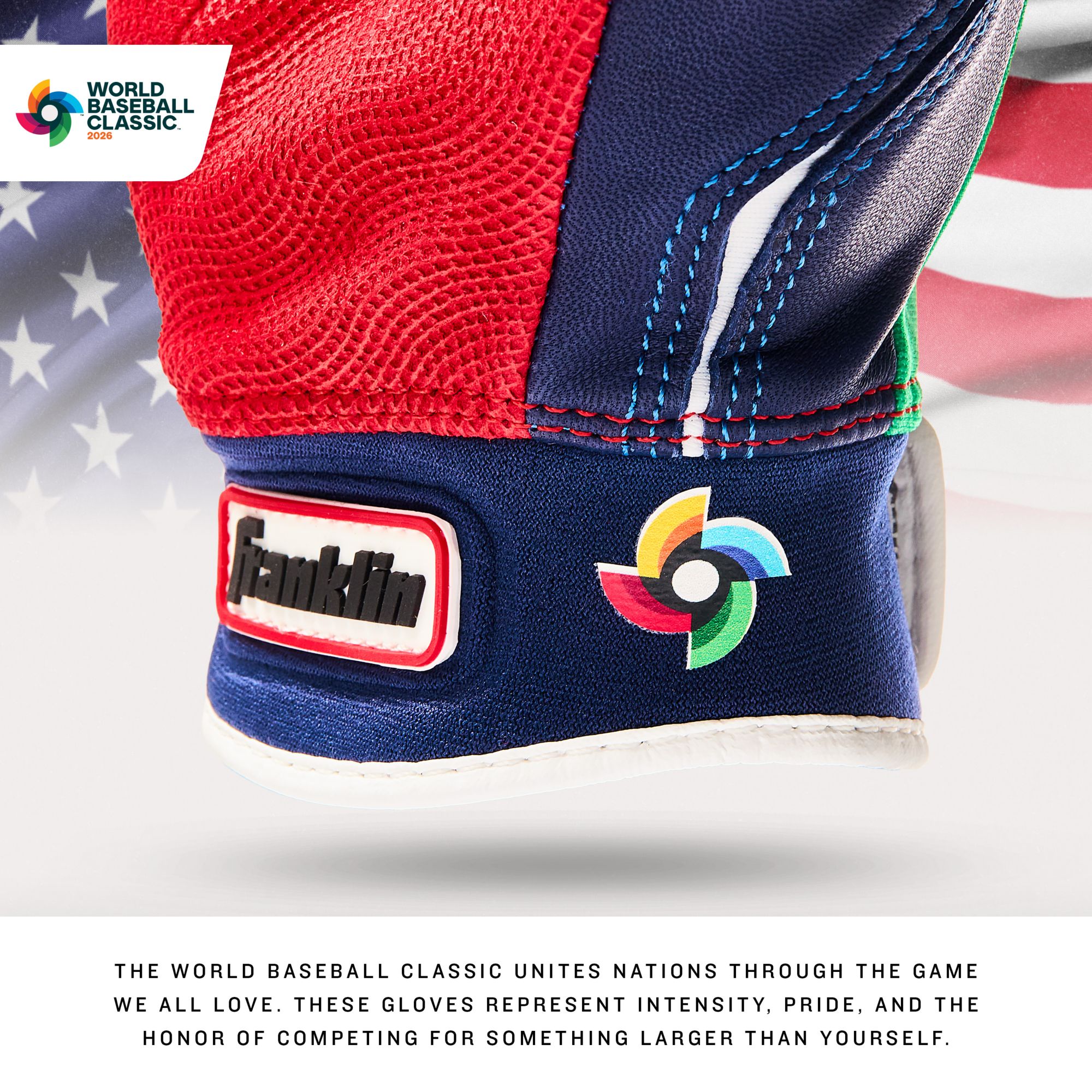 Franklin Youth CFX Pro USA World Baseball Classic Batting Gloves product image