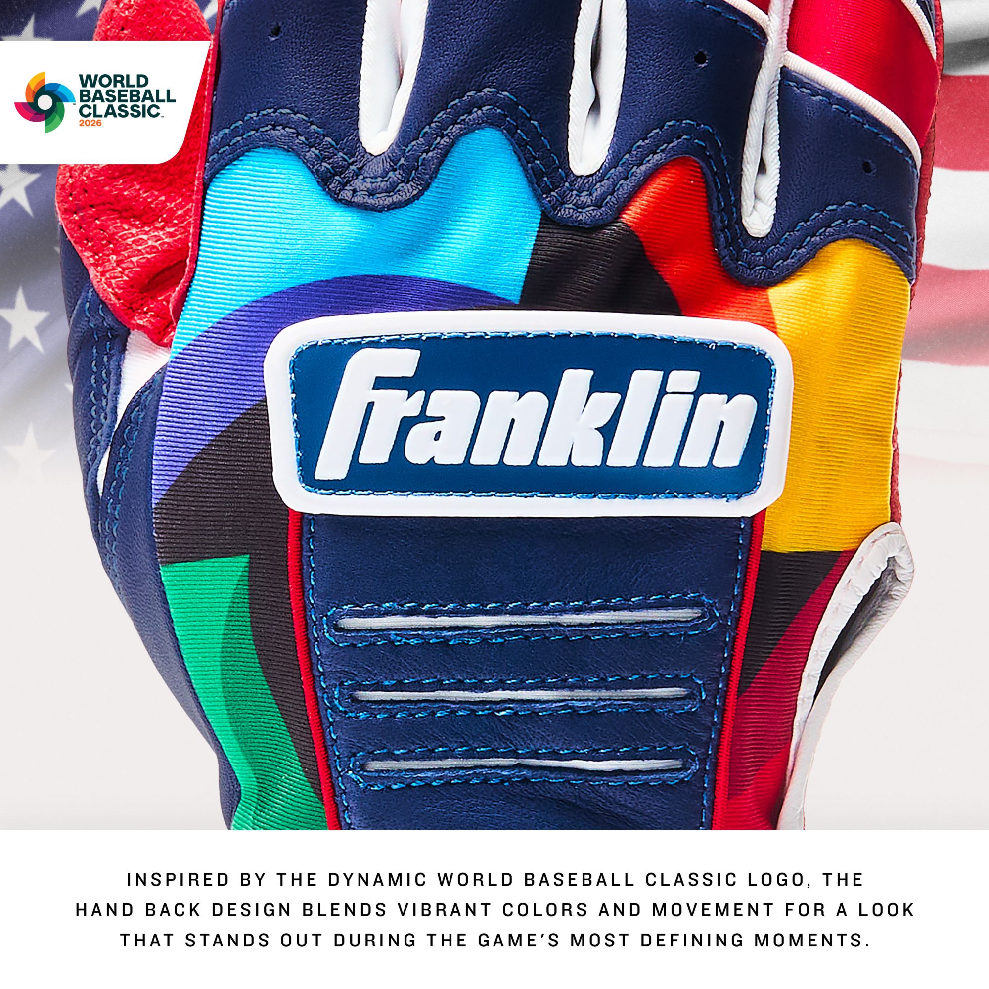 Franklin Youth CFX Pro USA World Baseball Classic Batting Gloves product image