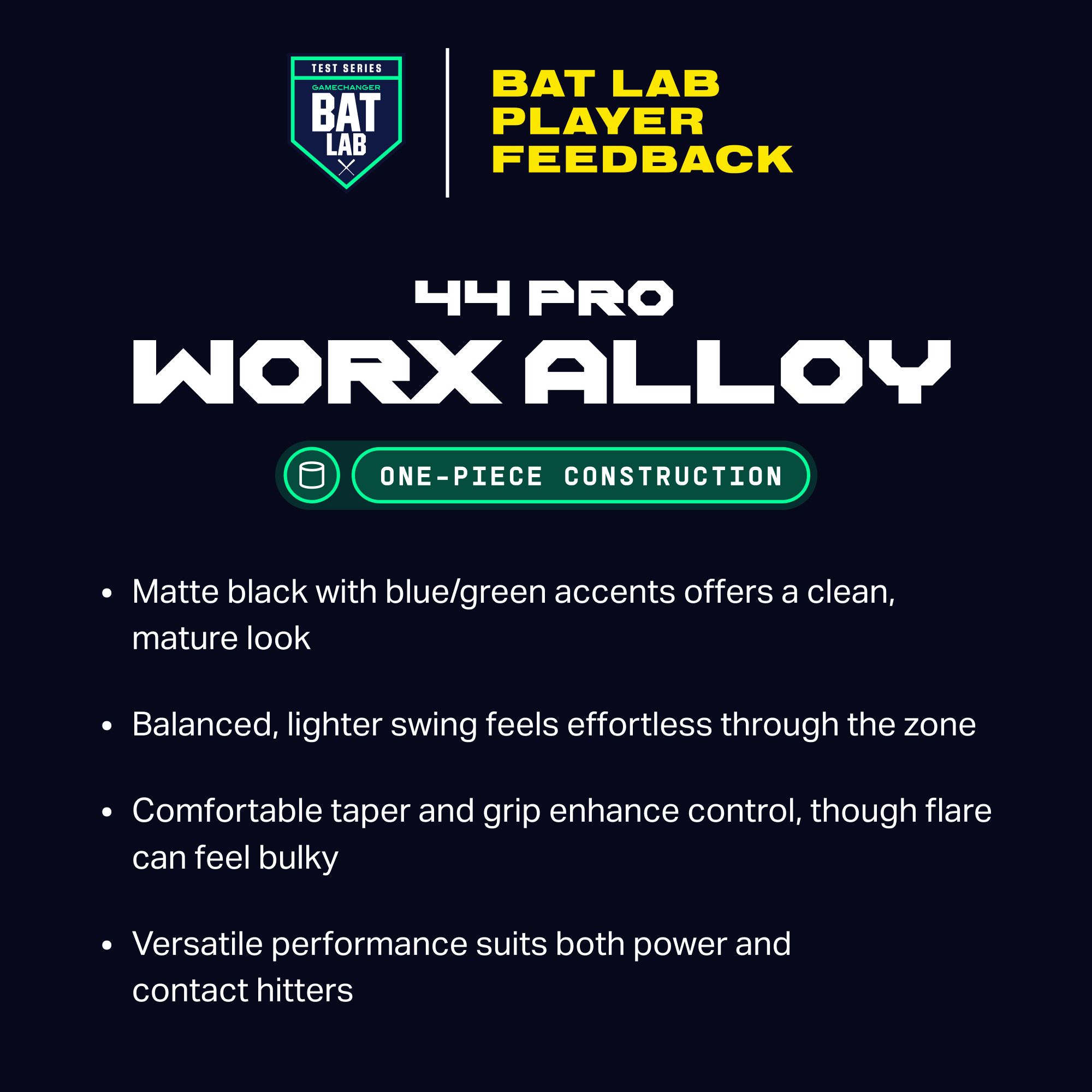 44 Pro WORX PWR BBCOR Bat (-3) product image
