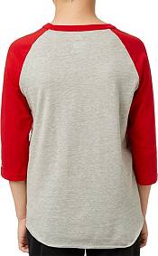 adidas Youth Triple Stripe ¾ Sleeve Heather Baseball Shirt product image