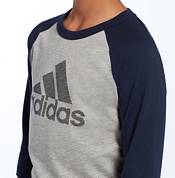 adidas Boys' Triple Stripe ¾ Sleeve Graphic Baseball Shirt product image