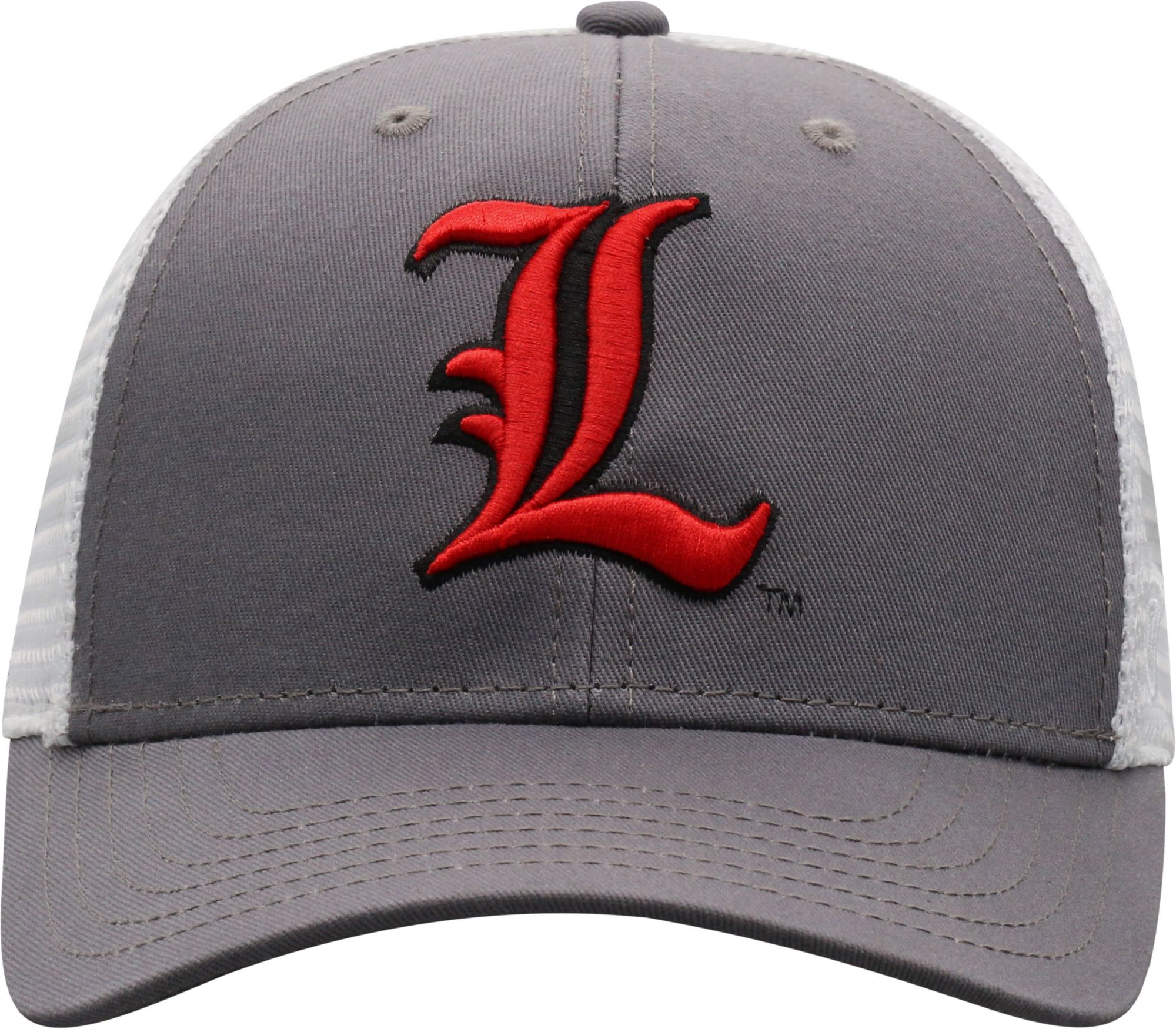 Top of the World Men's Louisville Cardinals Grey/White BB Two-Tone Adjustable Hat product image