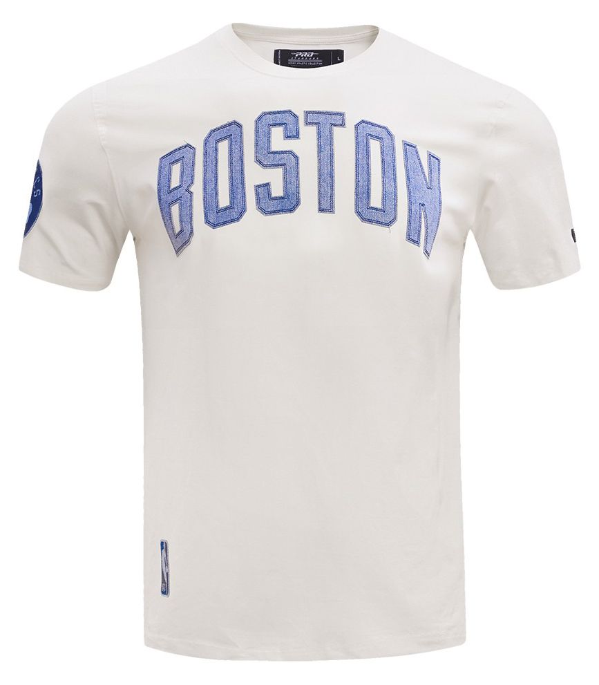 Pro Standard Men's Boston Celtics Linen Varsity Blues Short Sleeve T-Shirt product image
