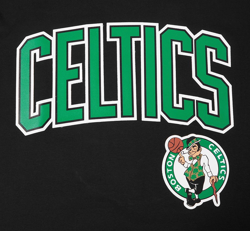 Pro Standard Men's Boston Celtics Black Classic Mesh Striped Short Sleeve T-Shirt product image