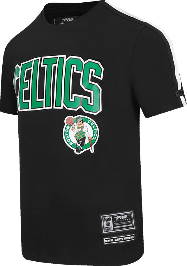 Pro Standard Men's Boston Celtics Black Classic Mesh Striped Short Sleeve T-Shirt product image
