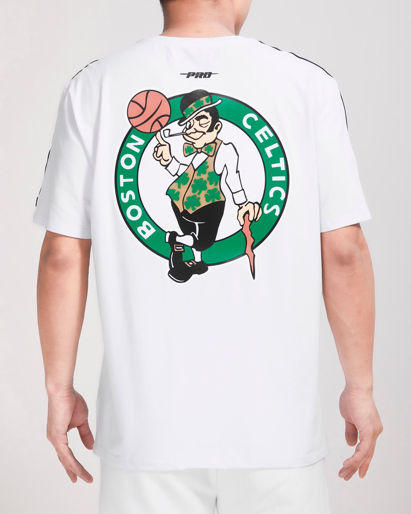 Pro Standard Men's Boston Celtics White Mesh Taping T-Shirt product image