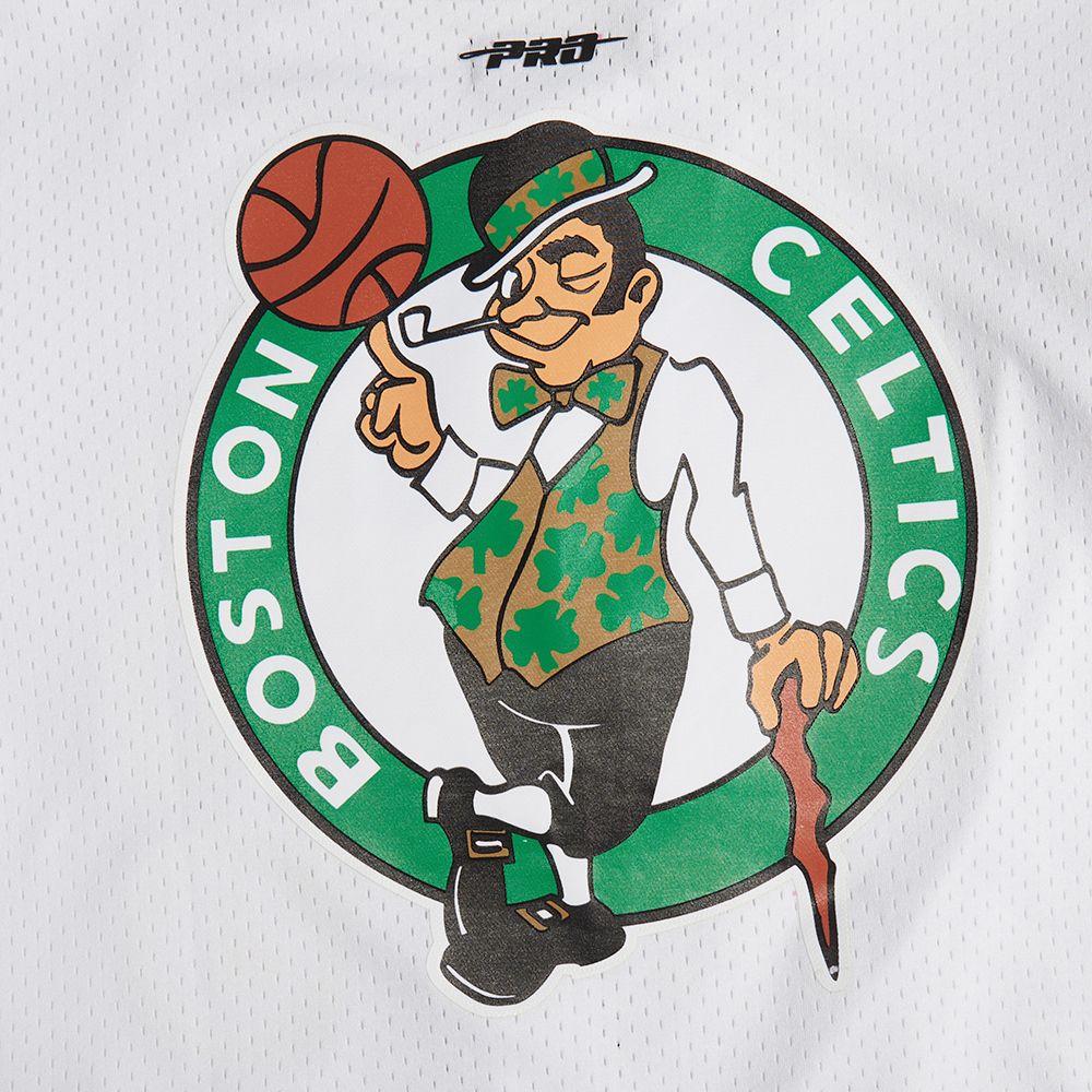 Pro Standard Men's Boston Celtics White Mesh Button Down Shirt product image