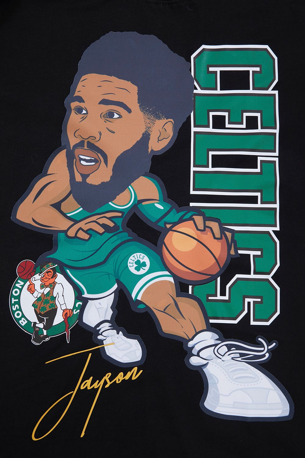 Pro Standard Men's Boston Celtics Black Jayson Tatum #0 Drive Short Sleeve T-Shirt product image