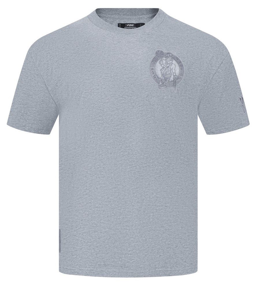 Pro Standard Men's Boston Celtics Gray Neutral Drop Shoulder Short Sleeve T-Shirt product image
