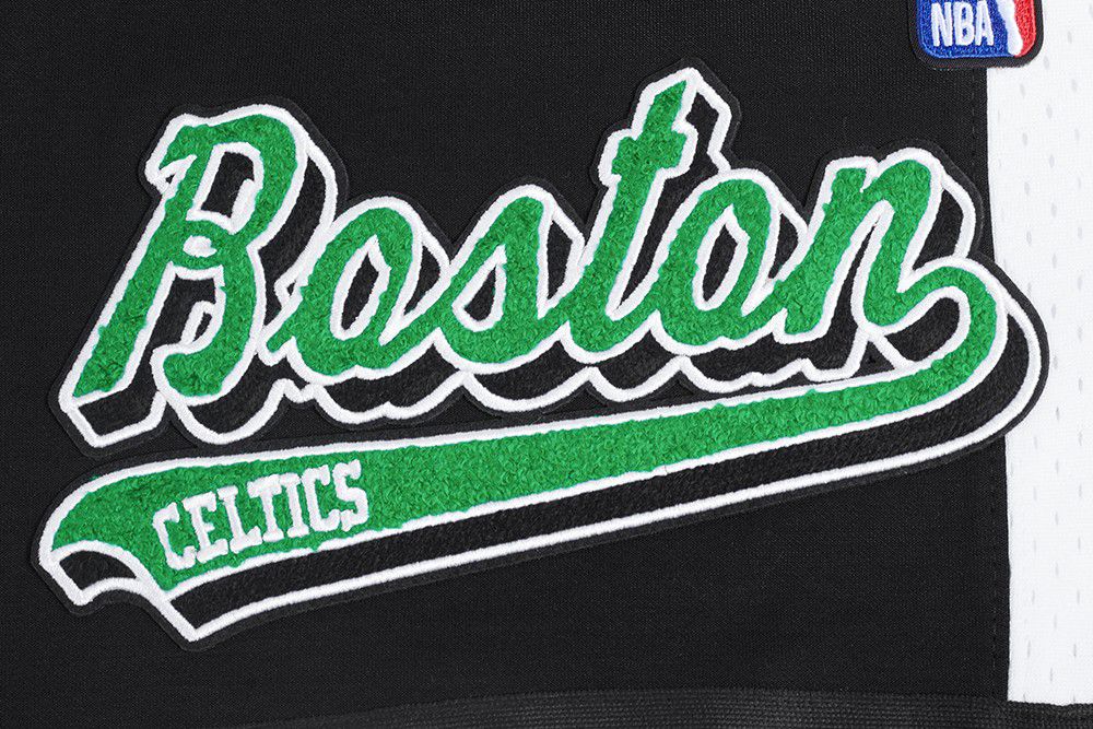 Pro Standard Men's Boston Celtics Black Script Tail Fleece Shorts product image