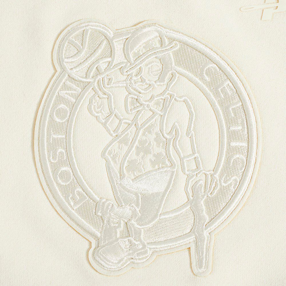 Pro Standard Men's Boston Celtics Off White Neutral Fleece Shorts product image