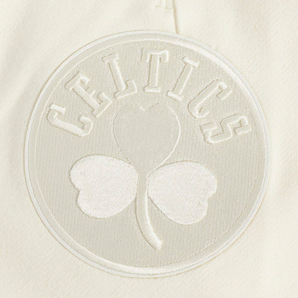Pro Standard Men's Boston Celtics Off White Neutral Fleece Shorts product image