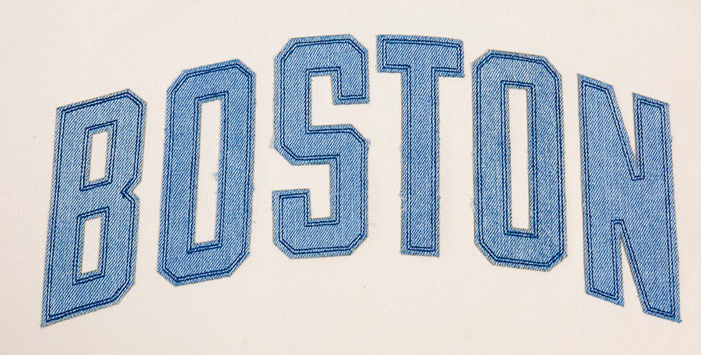 Pro Standard Men's Boston Celtics Linen Varsity Blues Hoodie product image