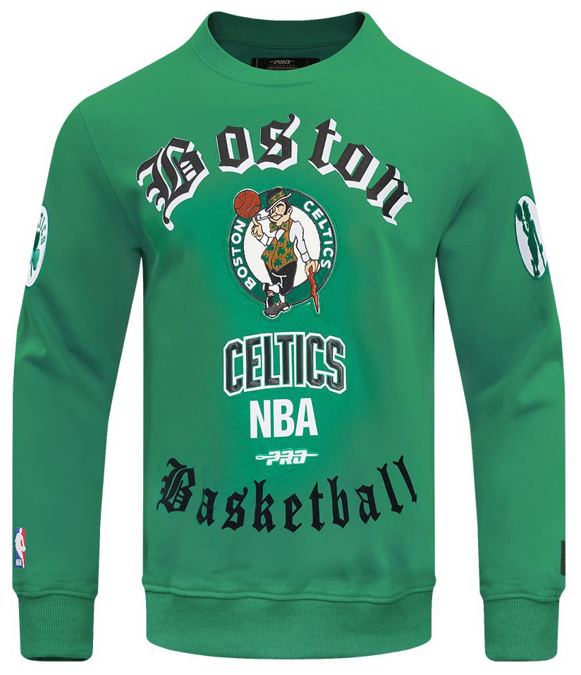Pro Standard Men's Boston Celtics Green Old English Fleece Crewneck Sweatshirt product image