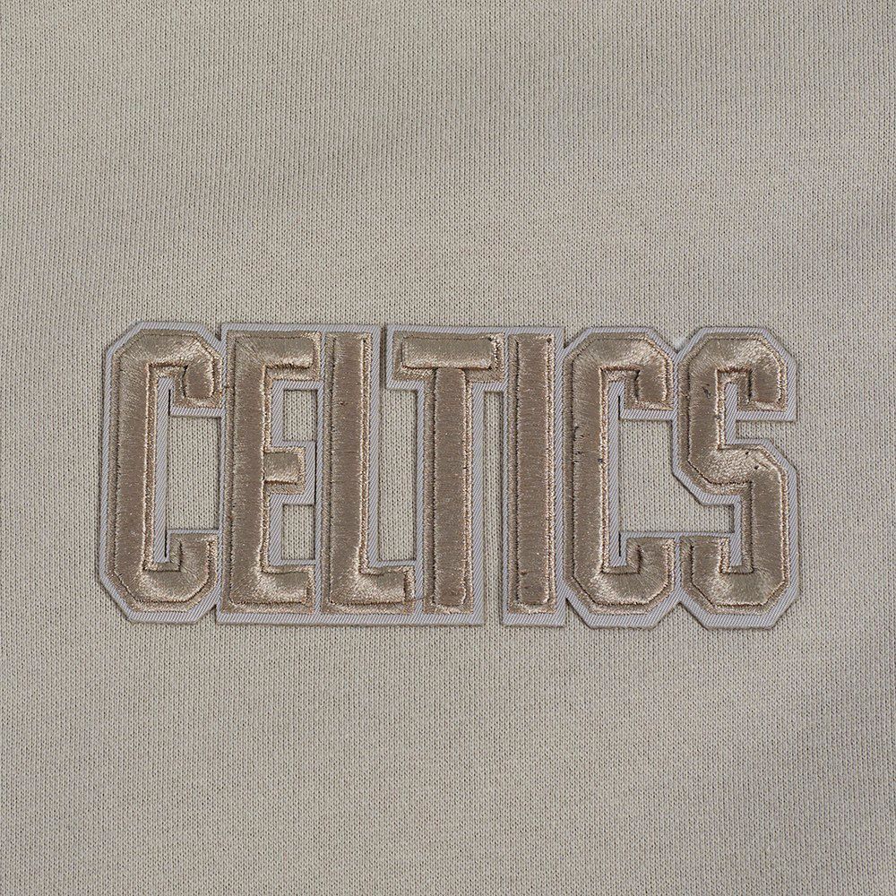 Pro Standard Men's Boston Celtics Taupe Wingspan Drop Shoulder Hoodie product image