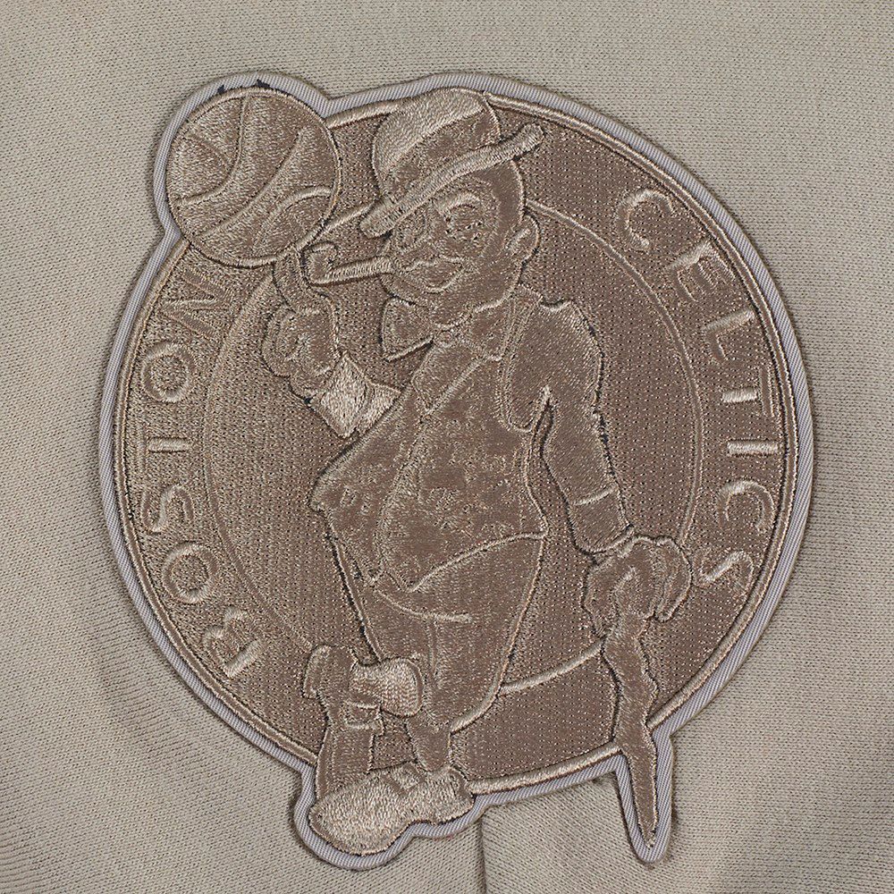 Pro Standard Men's Boston Celtics Taupe Wingspan Drop Shoulder Hoodie product image