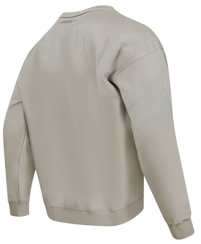 Pro Standard Men's Boston Celtics Taupe Wingspan Drop Shoulder Fleece Crewneck Sweatshirt product image