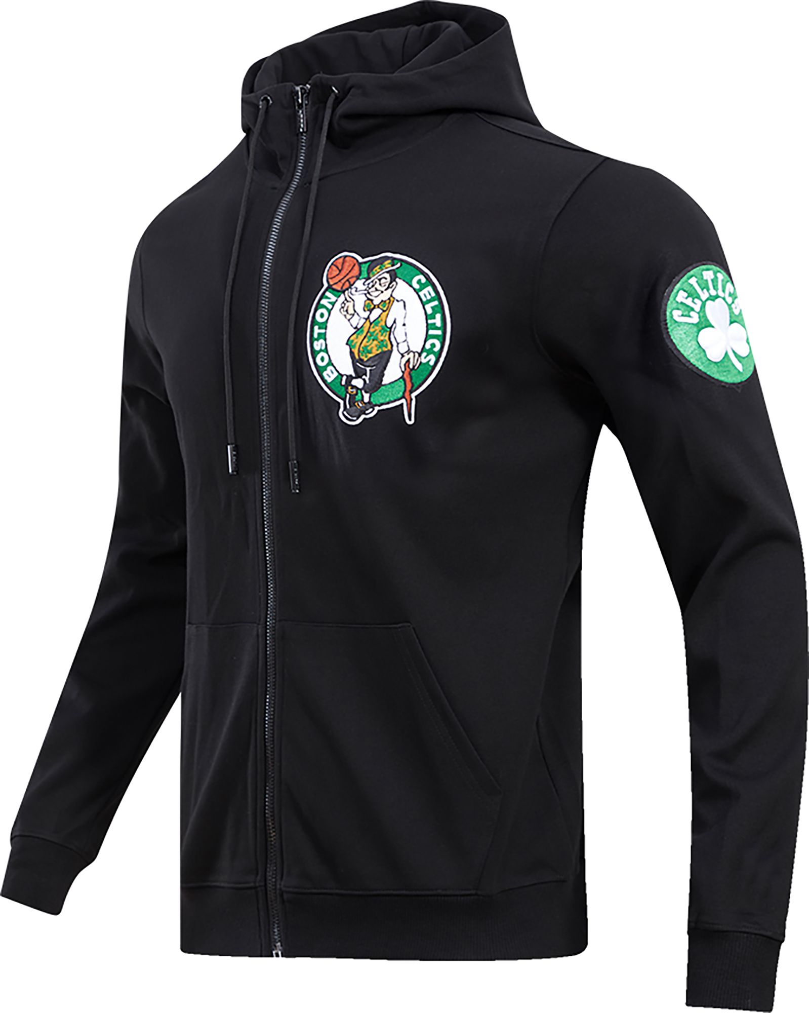 Pro Standard Men's Boston Celtics Black Chenille Full Zip Hoodie product image