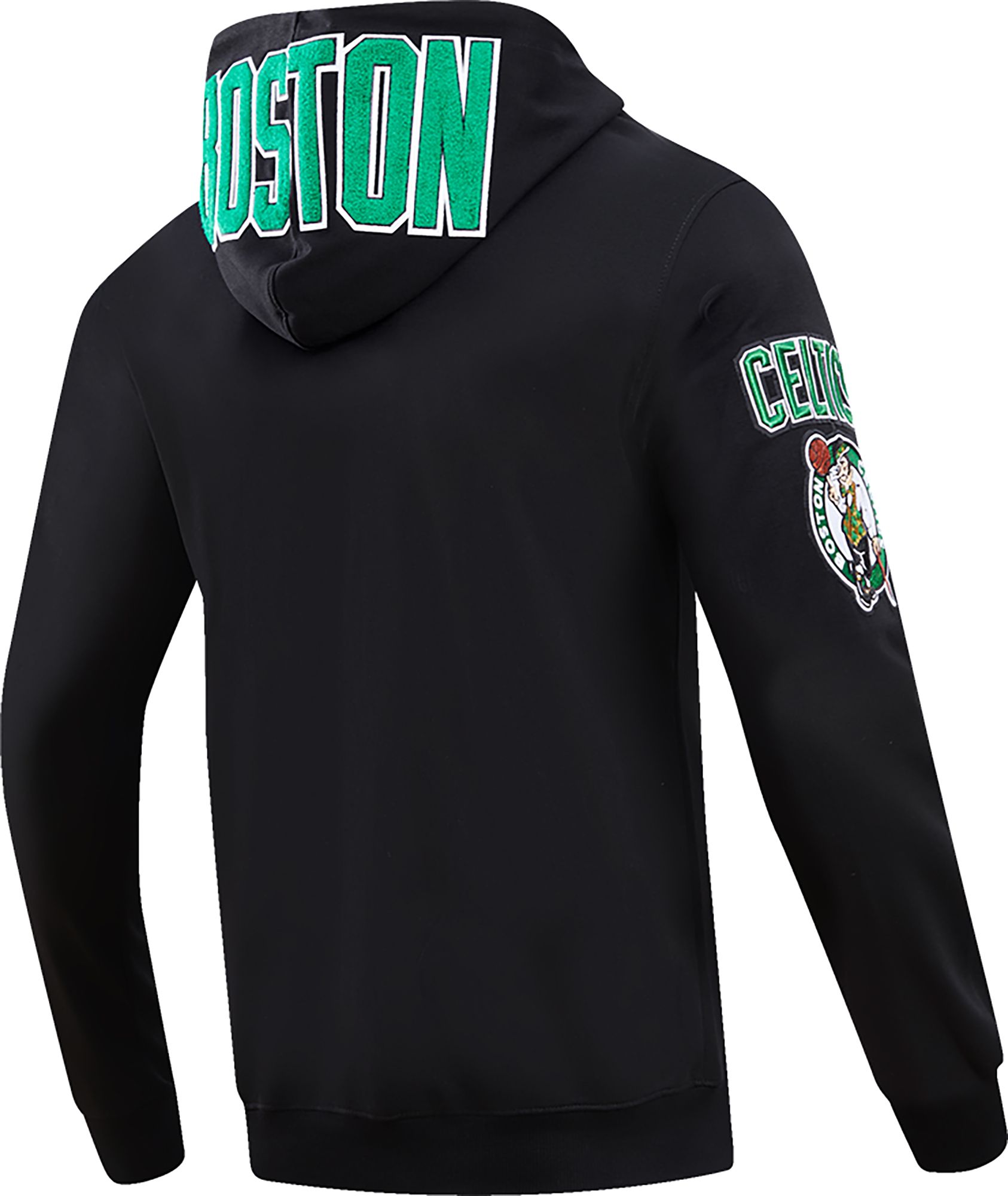 Pro Standard Men's Boston Celtics Black Chenille Full Zip Hoodie product image