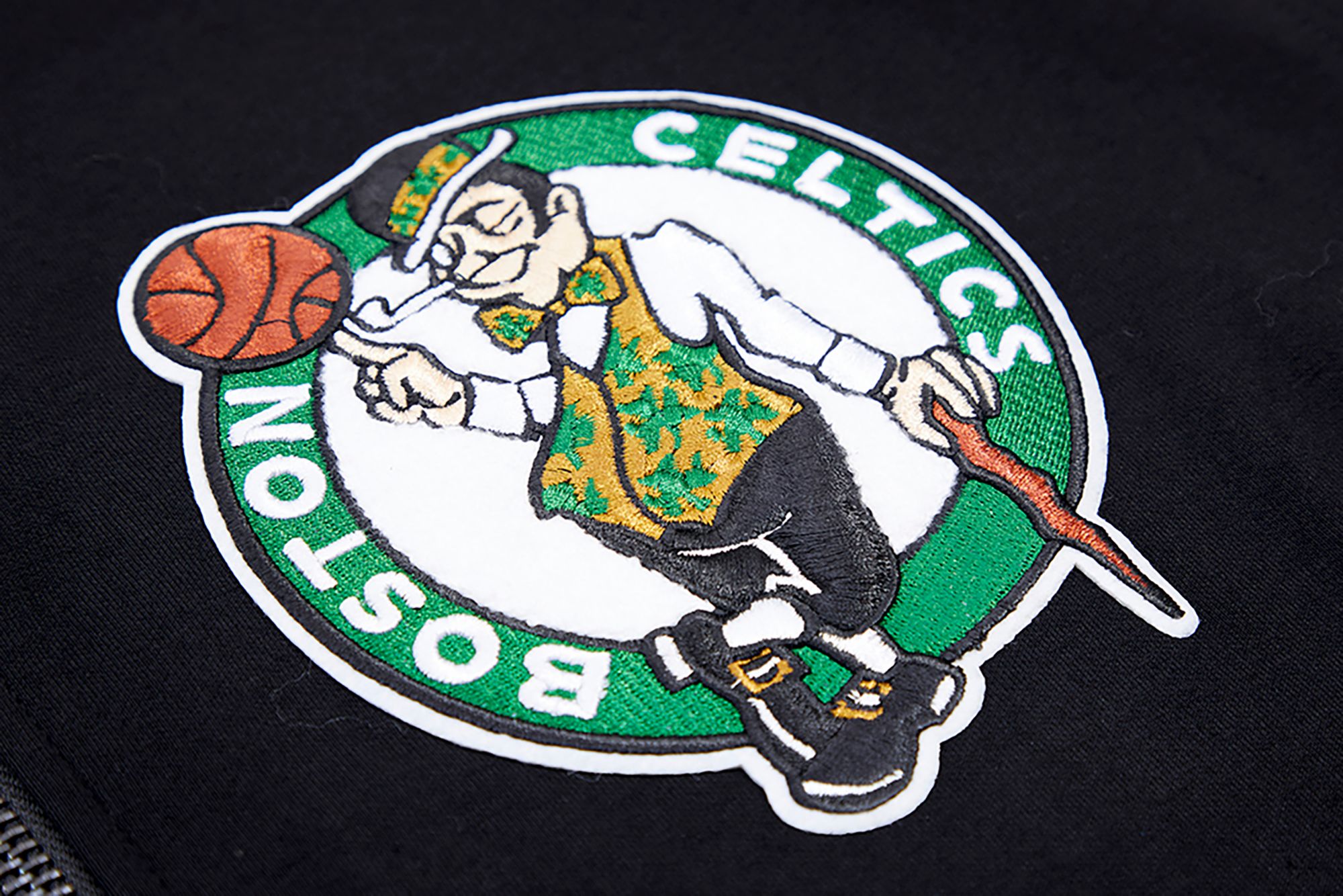Pro Standard Men's Boston Celtics Black Chenille Full Zip Hoodie product image