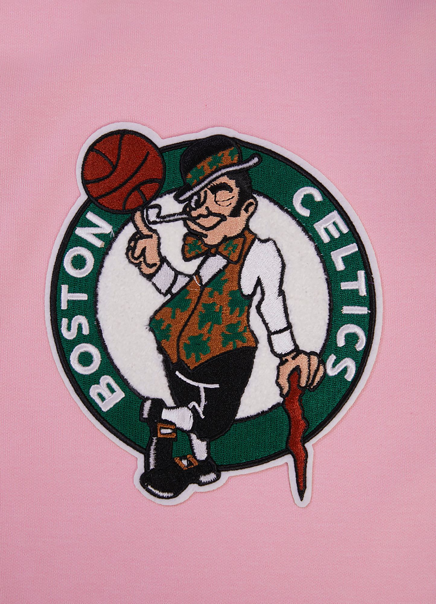 Pro Standard Men's Boston Celtics Pink Chenille Full Zip Hoodie product image