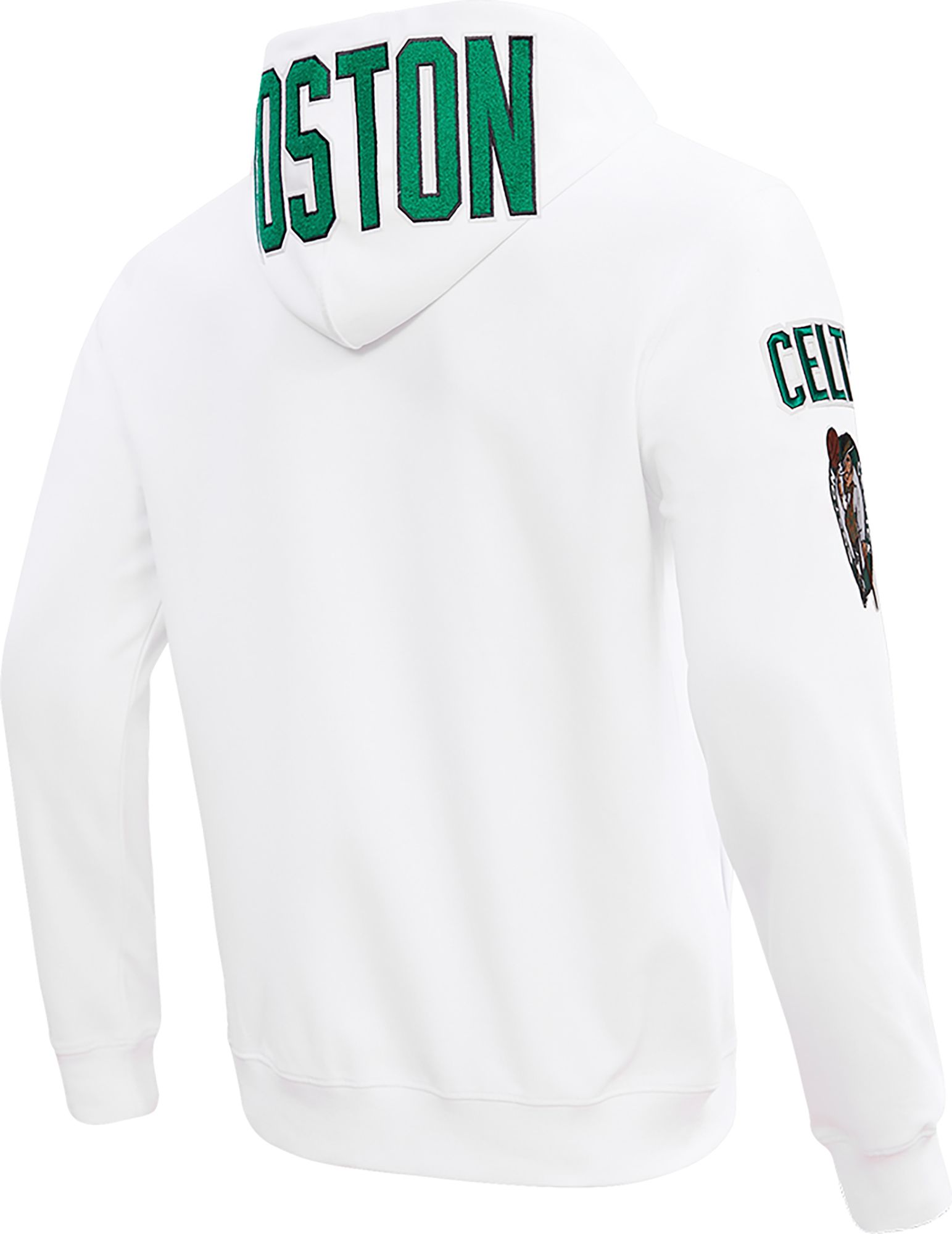 Pro Standard Men's Boston Celtics White Chenille Full Zip Hoodie product image