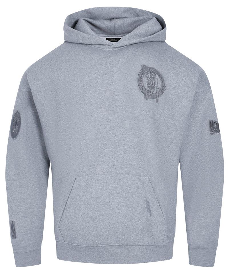 Pro Standard Men's Boston Celtics Grey Neutral Drop Shoulder Fleece Hoodie product image