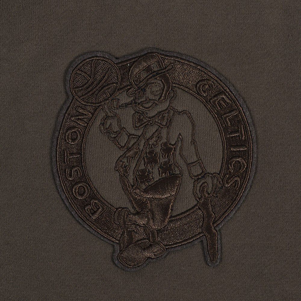 Pro Standard Men's Boston Celtics Taupe Neutral Drop Shoulder Fleece Hoodie product image