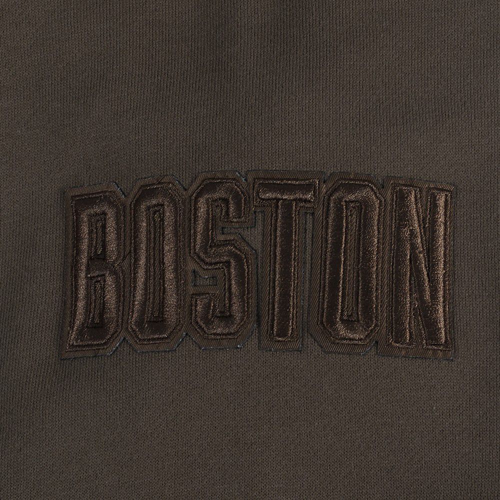 Pro Standard Men's Boston Celtics Taupe Neutral Drop Shoulder Fleece Hoodie product image