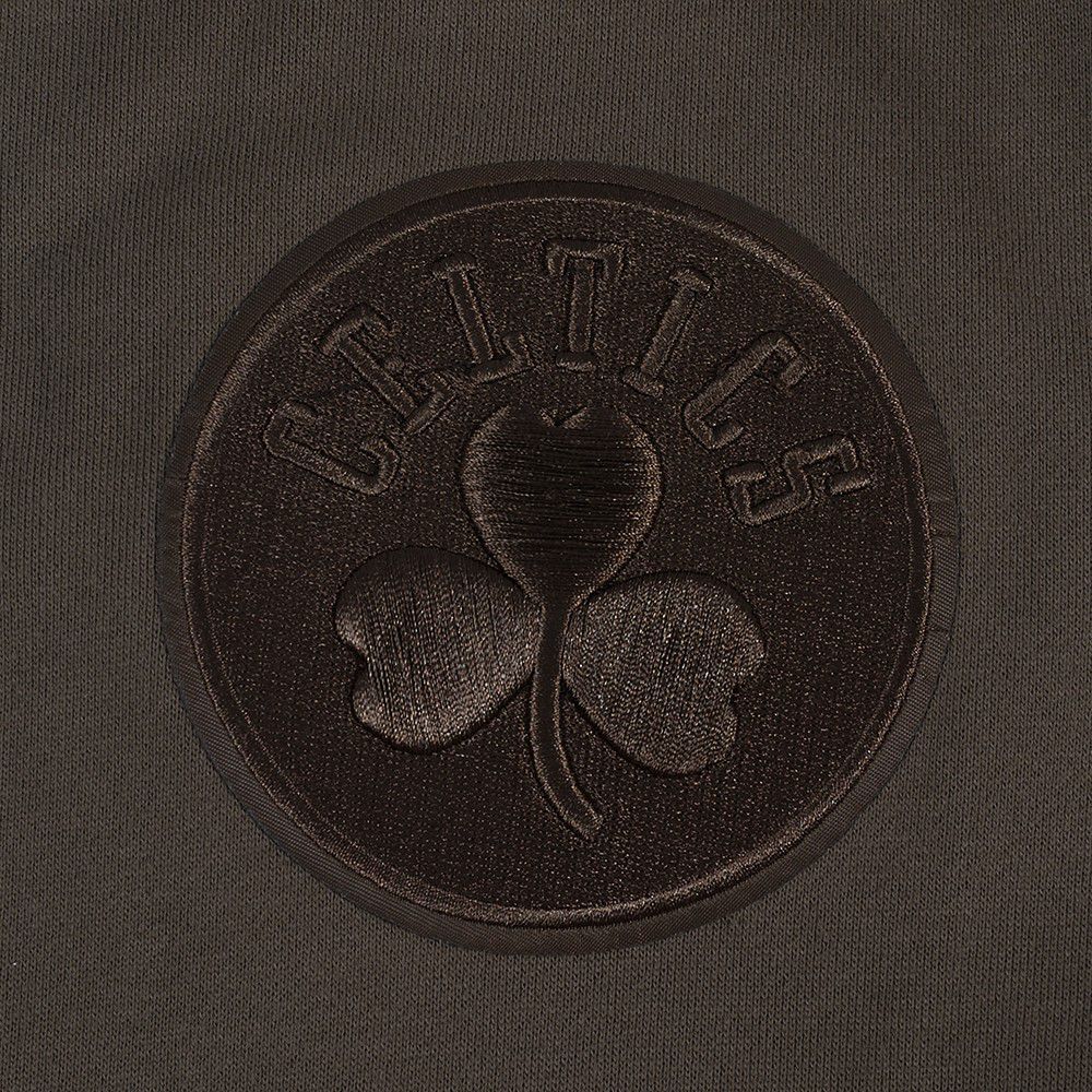 Pro Standard Men's Boston Celtics Taupe Neutral Drop Shoulder Fleece Hoodie product image