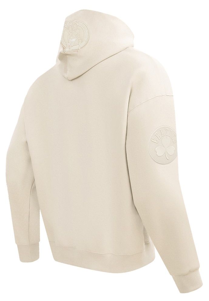 Pro Standard Men's Boston Celtics Off White Neutral Drop Shoulder Fleece Hoodie product image