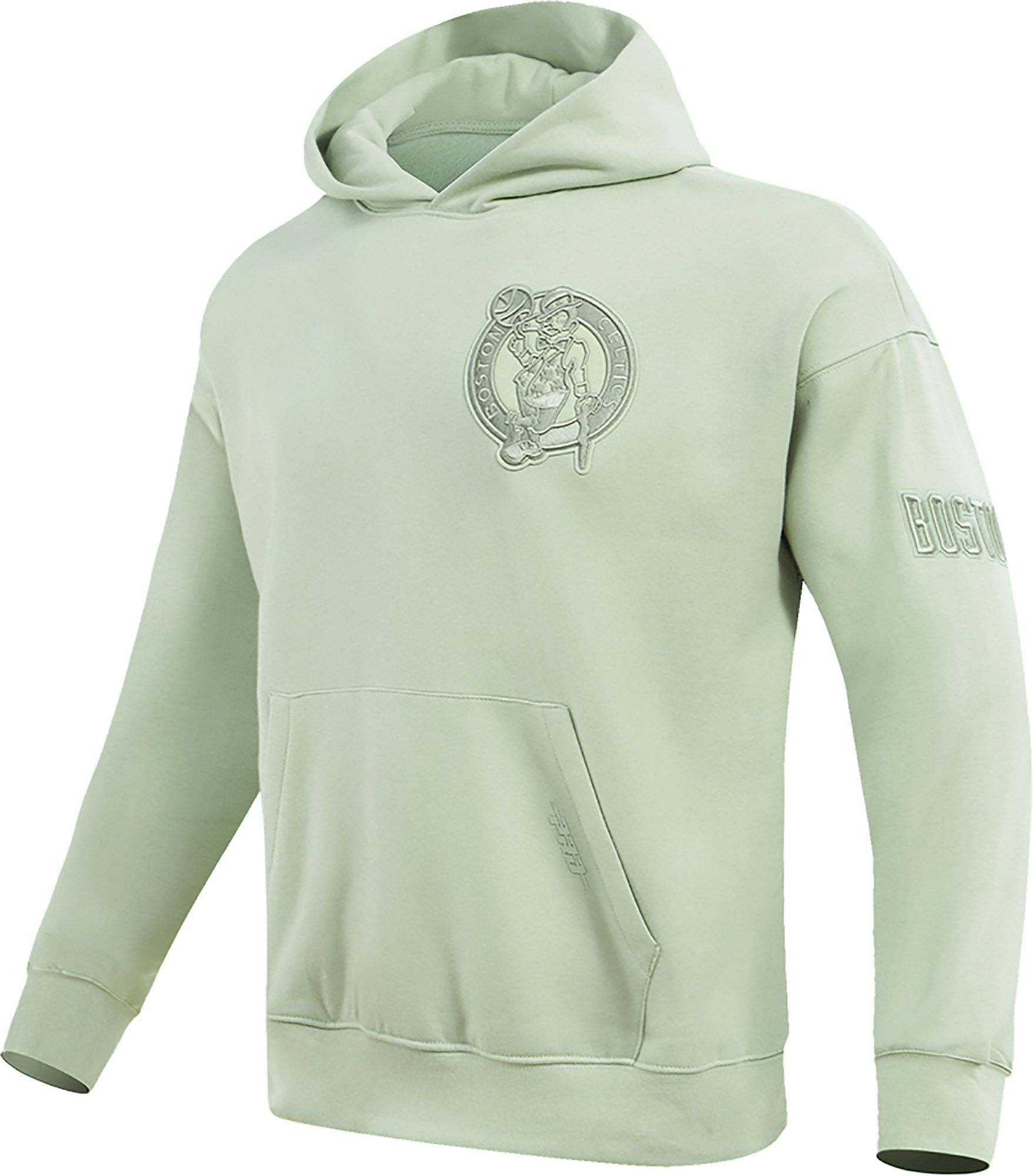 Pro Standard Men's Boston Celtics Taupe Neutral Drop Shoulder Fleece Hoodie product image