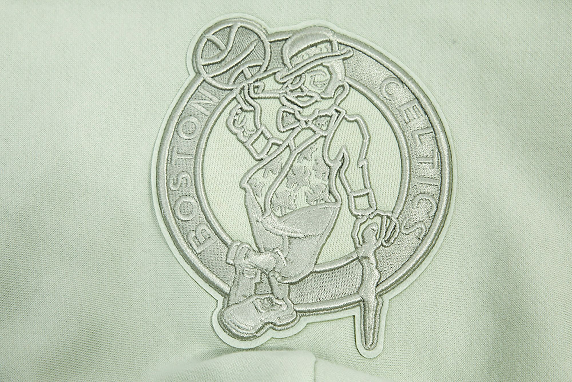 Pro Standard Men's Boston Celtics Taupe Neutral Drop Shoulder Fleece Hoodie product image