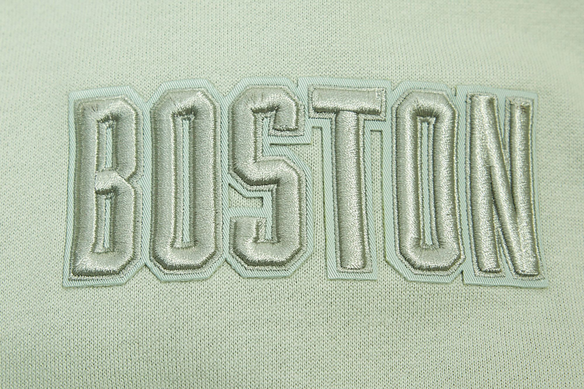 Pro Standard Men's Boston Celtics Taupe Neutral Drop Shoulder Fleece Hoodie product image